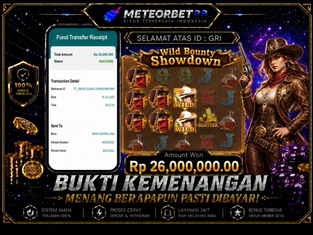 Bukti Jackpot Meteorbet88 Hari Ini, Menang Besar Rp 26.000.000 Dibayar Lunas Bukti Jackpot Meteorbet88 Hari Ini, Menang Besar Rp 26.000.000 Dibayar Lunas