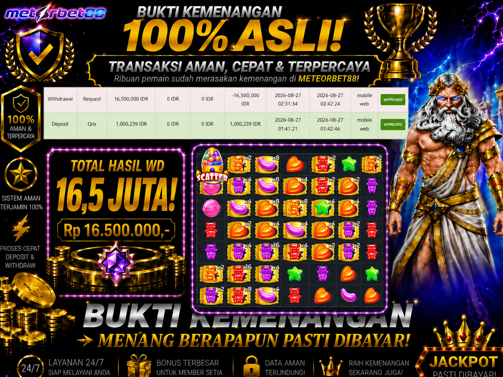 Kemenangan Slot Rp16,5 Juta: Catatan Permainan dan Proses WD Terbaru Kemenangan Slot Rp16,5 Juta: Catatan Permainan dan Proses WD Terbaru